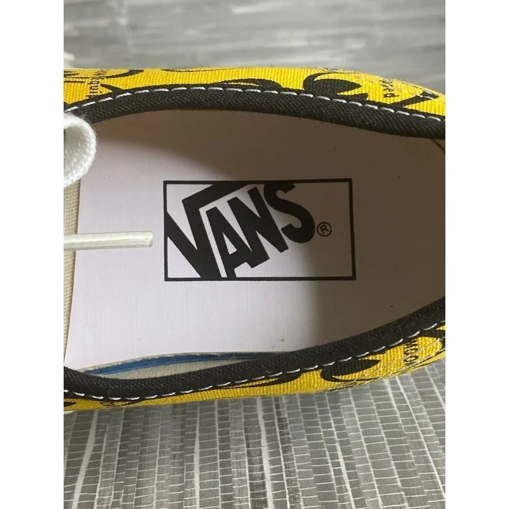 Vans Mens Authentic 44 Mooneyes Skate‎ Shoes Yellow 721454 Low Top 7.5M New
